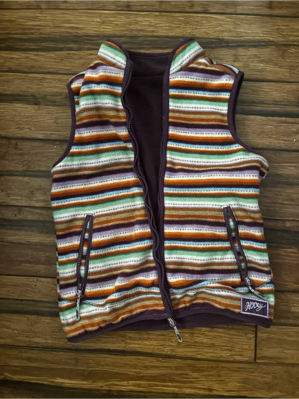 Hooey Striped Fleece Vest